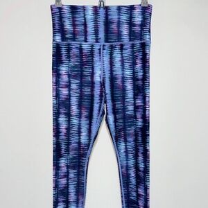 Athleta Elation 7/8 Tight Women's Size Small Shoreline Shibori Enchanted Blue